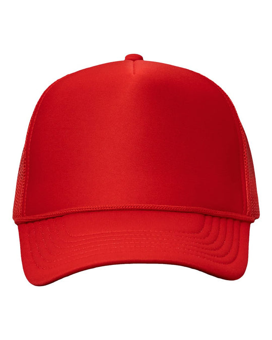 Red/Red Foam Mesh-Back Trucker Cap