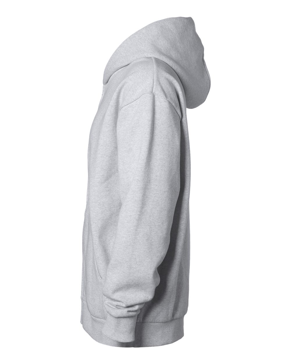 GREY HEATHER FULL ZIP HOODIE