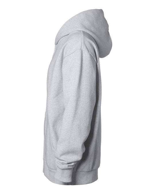 GREY HEATHER FULL ZIP HOODIE