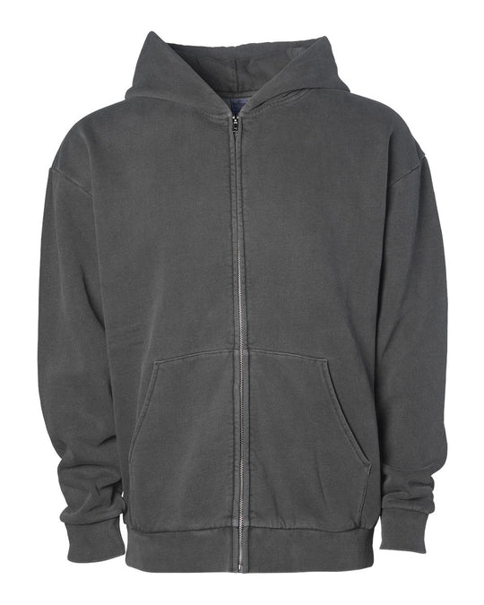 PIGMENT BLACK FULL ZIP HOODIE