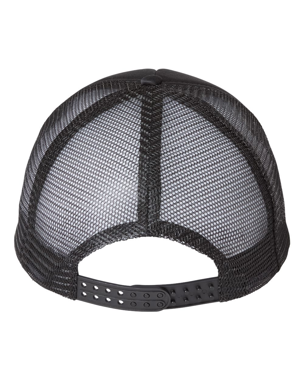 Black/Black Foam Mesh-Back Trucker Cap