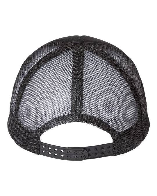 Black/Black Foam Mesh-Back Trucker Cap