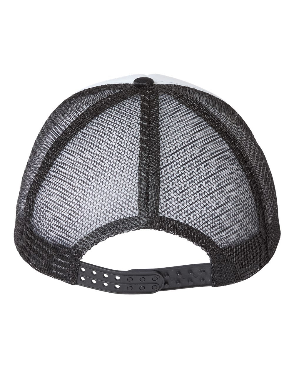 White/Black Foam Mesh-Back Trucker Cap