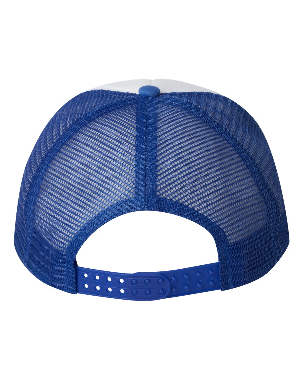 White/Royal Foam Mesh-Back Trucker Cap