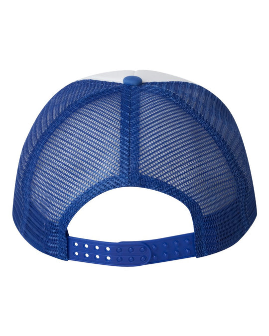 White/Royal Foam Mesh-Back Trucker Cap
